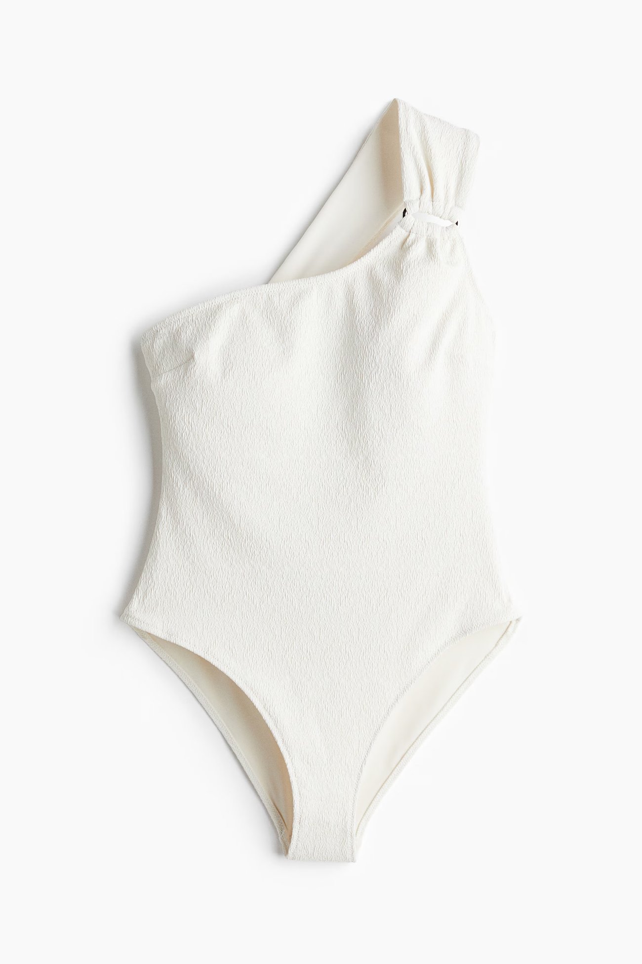 Padded-cup one-shoulder swimsuit - Weiß - Damen