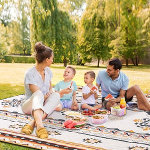 HAUSPROFI Picknickdecke Boho 200x200cm