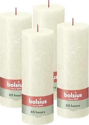 Bolsius Rustik Stumpenkerzen aus Pflanzenwachs