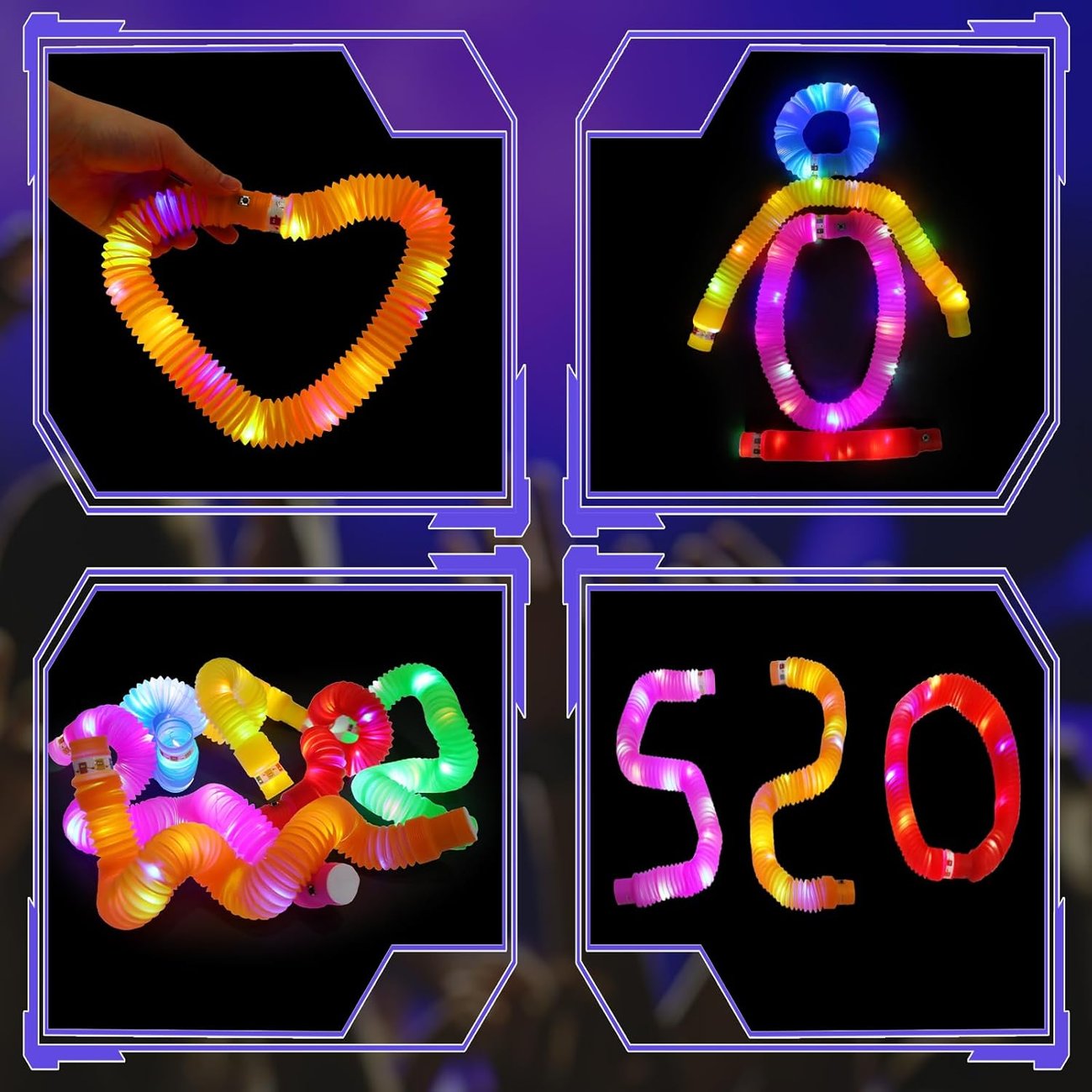 Knicklicht-Armbänder: 12 Stück