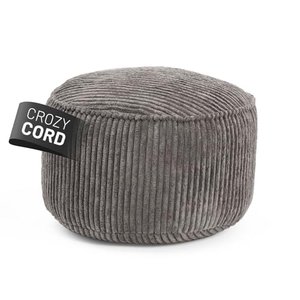 Lumaland Cord-Pouf Grau