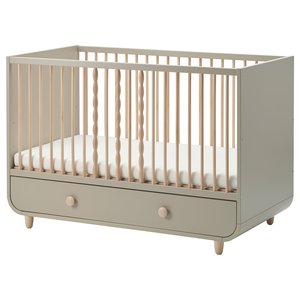 MYLLRA Babybett mit Schubfach - beige 70x140 cm