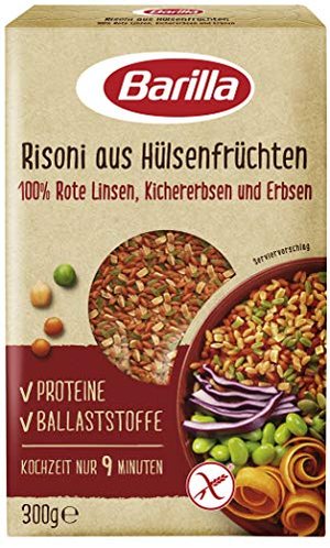 Barilla Risoni aus Hülsenfrüchten - Rote Linsen, Kichererbsen und Erbsen