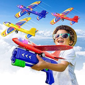 Doloowee – 3er-Pack Flugzeug mit Launcher