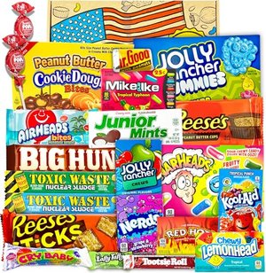 Heavenly Sweets Amerikanische Süßigkeiten & Schokolade - Klassische USA-Marken-Box