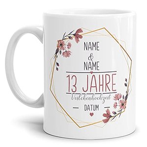 Tasse zum Hochzeitstag Veilchen