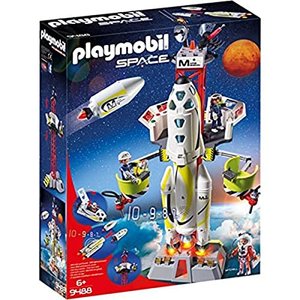 PLAYMOBIL Space Mars-Rakete mit Startrampe und Licht- und Soundfunktion