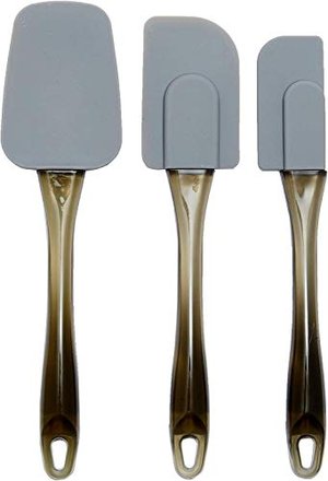 Amazon Basics - Teigschaber, Silikon, 3-teiliges Set