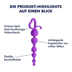 EIS Herz-Analkette aus Silikon, 18&#160;cm