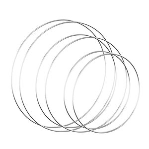 Worown 6 Stück (20, 25 & 30 cm) silberne Metallreifen zum Basteln