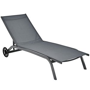 COSTWAY Sonnenliege mit Rollen