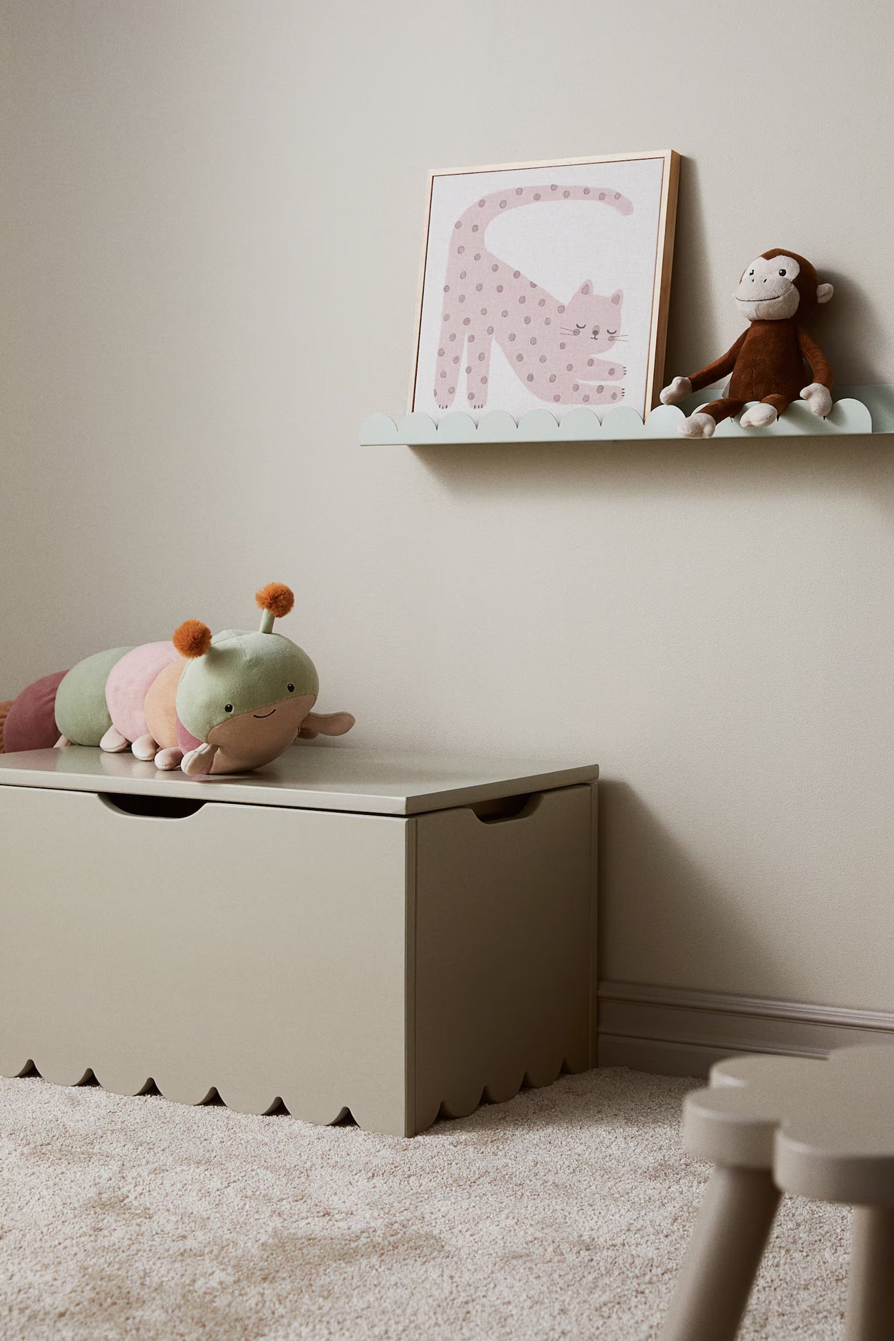 Truhenbank aus Holz - Beige - Zuhause