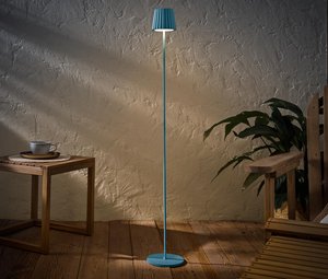 LED-Akku-Outdoor-Stehleuchte