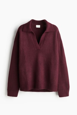 Feinstrickpullover mit Kragen