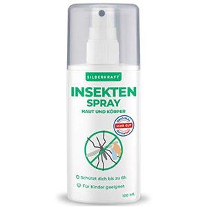 Silberkraft Insektenspray für Haut & Körper 100 ml ohne DEET, Insektenschutz Kinder & Baby geeignet,