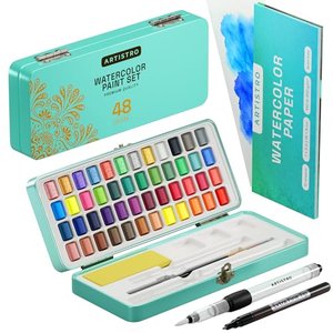 Artistro Aquarellfarben Set, 48 Lebendige Farben