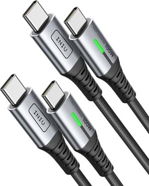 100W Schnellladekabel - USB-C auf USB-C-Kabel - 2 Stück - Länge auswählbar - von INIU