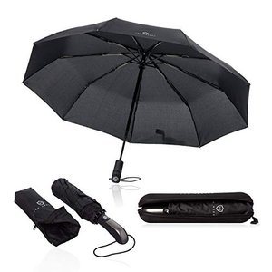 Regenschirm, sturmfest bis 140 km/h - inkl. Schirm-Tasche & Reise-Etui