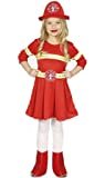 Schickes Feuerwehr Kostüm für Kinder Mädchen (110/116)