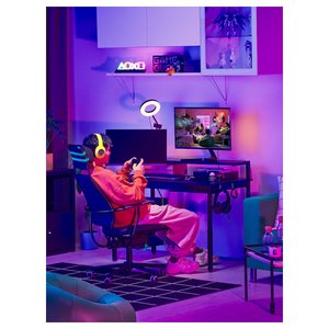 UTVISNING Gamingschreibtisch mit Ablage - schwarz 120x60 cm