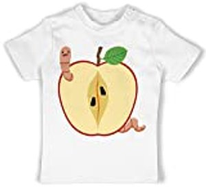 Baby T-Shirt mit Apfel und Wurm