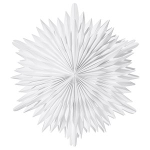 STRÅLA Leuchtenschirm - 3-D Blume/sternförmig weiß 60 cm