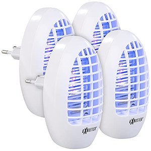 Exbuster Mückenstecker: 4er-Set Steckdosen-Insektenvernichter mit UV-Licht