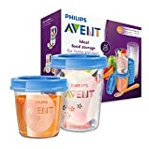 Philips Avent Aufbewahrungsbecher für Babynahrung, 20er Pack (10x180 ml, 10x 240 ml), mit Schraubdec