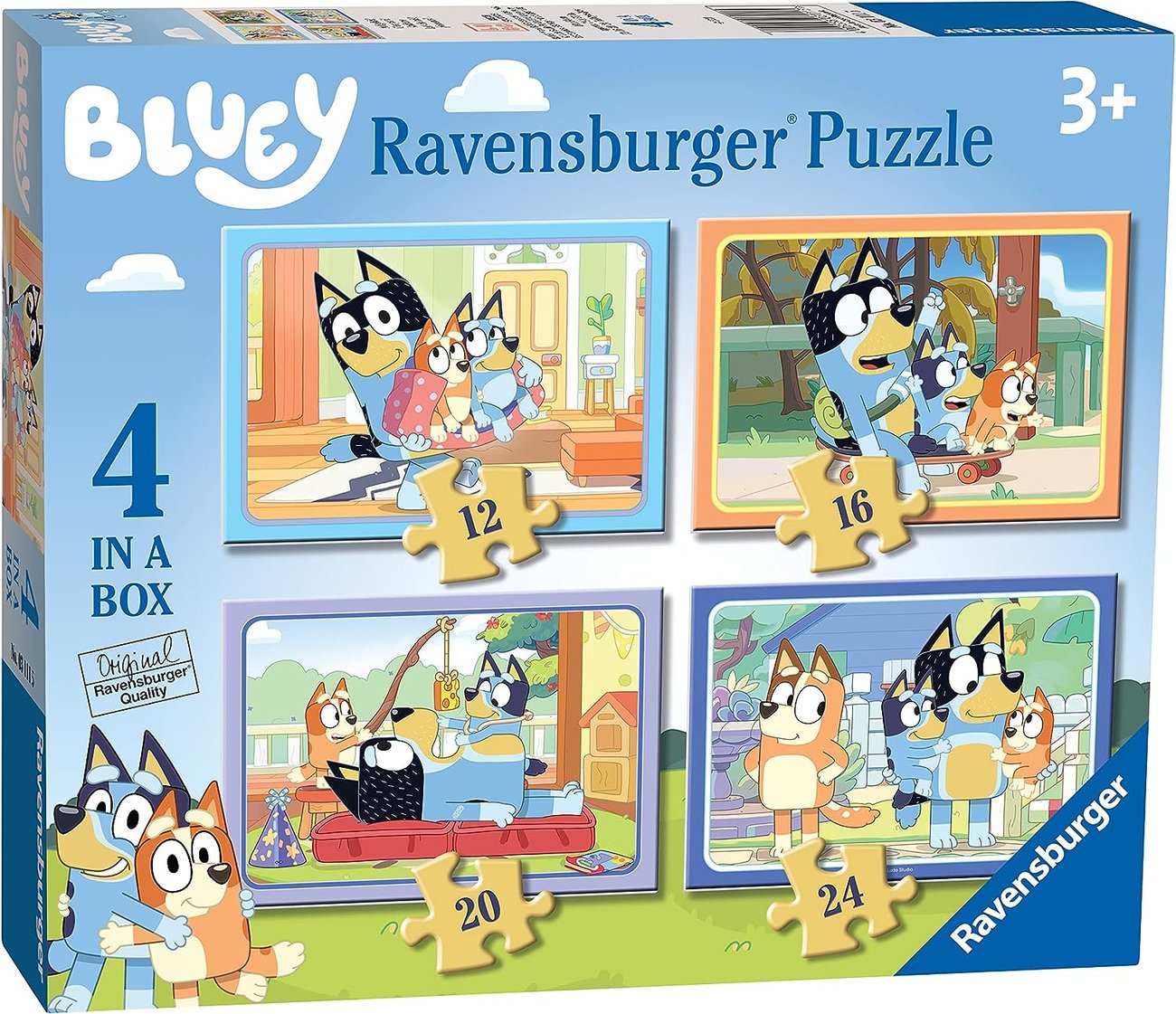 Ravensburger Bluey - 4 in Box (12, 16, 20, 24 Teile)