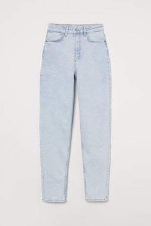 Mom High Ankle Jeans - Türkis - Damen