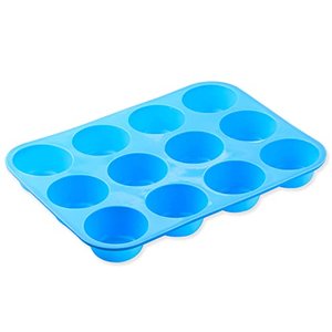 Muffinform Silikon 12er Muffin Backform, Amison Silikon Cookies Cupcake Bakeware Dose Seife Tablett 