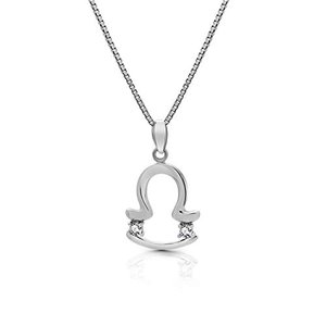 Sternzeichen-Kette Waage 925 Sterling Silber