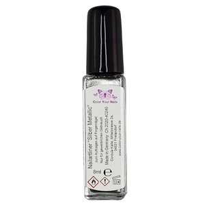 8ml Nailartliner, Fineliner Silber Metallic in Glasflasche, deckend Nails Germany