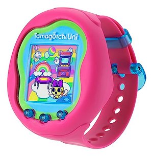 BANDAI - Tamagotchi Uni - Verbindungsfähiges Tamagotchi mit Armbanduhr - Virtuelles Haustier - Rosa 