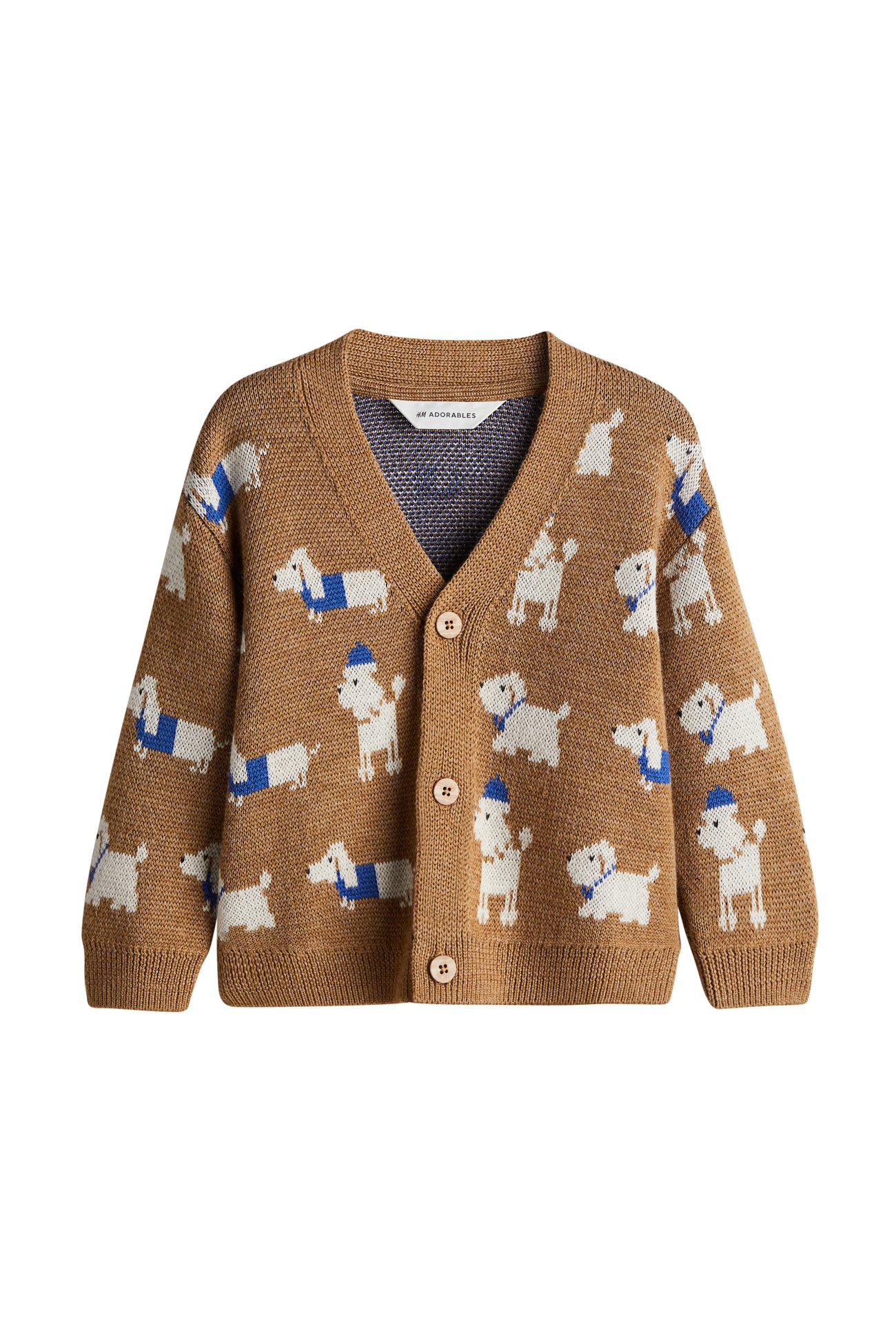 "H&M Adorables" Wollcardigan in Jacquardstrick - Beige - Kinder