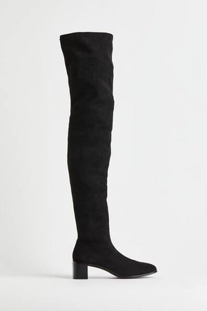 Overknee-Stiefel - Schwarz - Damen