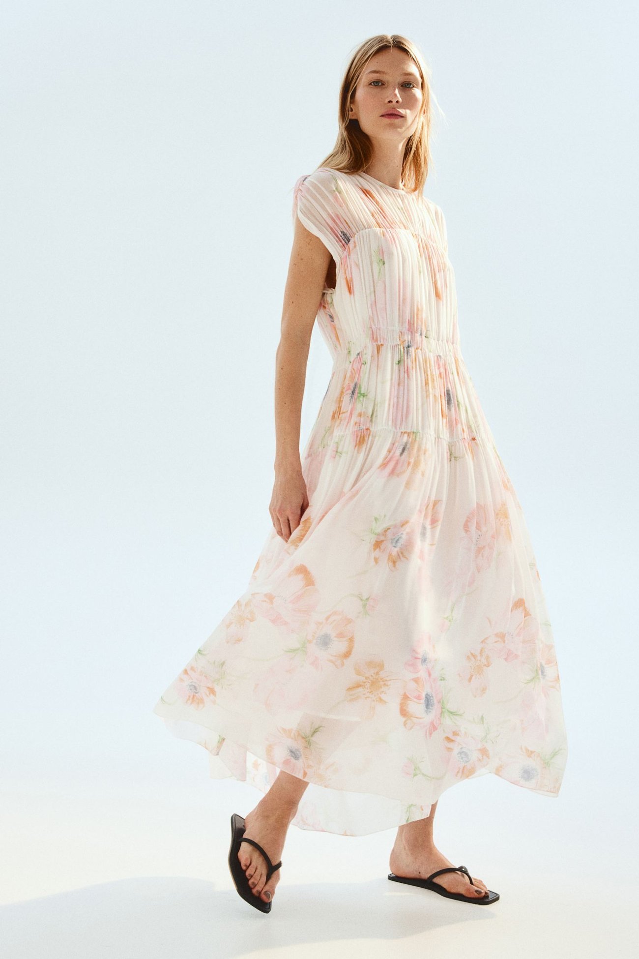 Gerafftes Kleid aus Viskose H&M