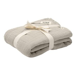 Bibs Muslin Swaddle Pucktücher, Decke für Neugeborene. 100% Bio-Baumwolle, 120x120cm, Sand