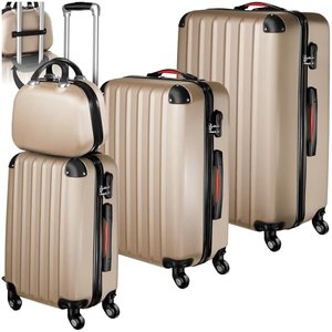 tectake 4-teilige Reisekoffer