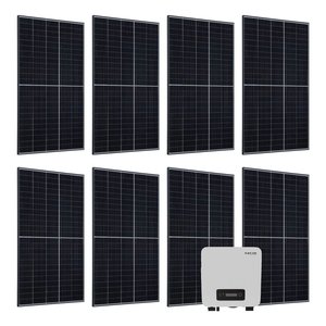 Juskys Solaranlage Set 3000 W Photovoltaik Anlage 8 Solarmodule, Wechselrichter und WLAN