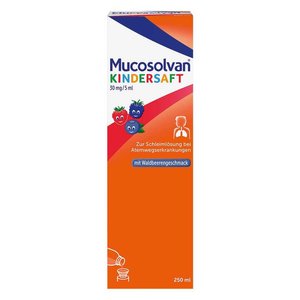 Mucosolvan Kinder Hustensaft 30 mg/5 ml bei verschleimten Husten 250 ml