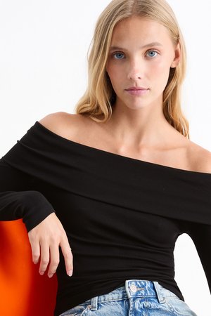 Langarmshirt Off-Shoulder