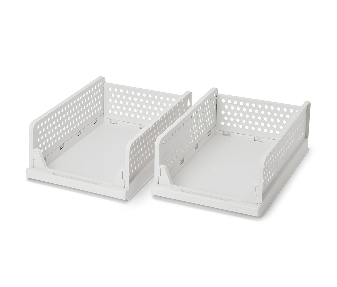 2 stapelbare Klappboxen, ausziehbar