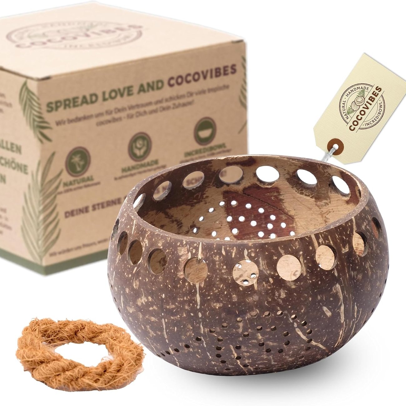 cocovibes Kokosnuss-Windlicht