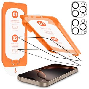 OMOTON für iPhone 16 Pro Max – Panzerglas und Kameraschutz