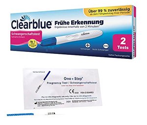 Clearblue Schwangerschaftstest: 2 Frühtests für ab 4 Tagen vor der fälligen Periode