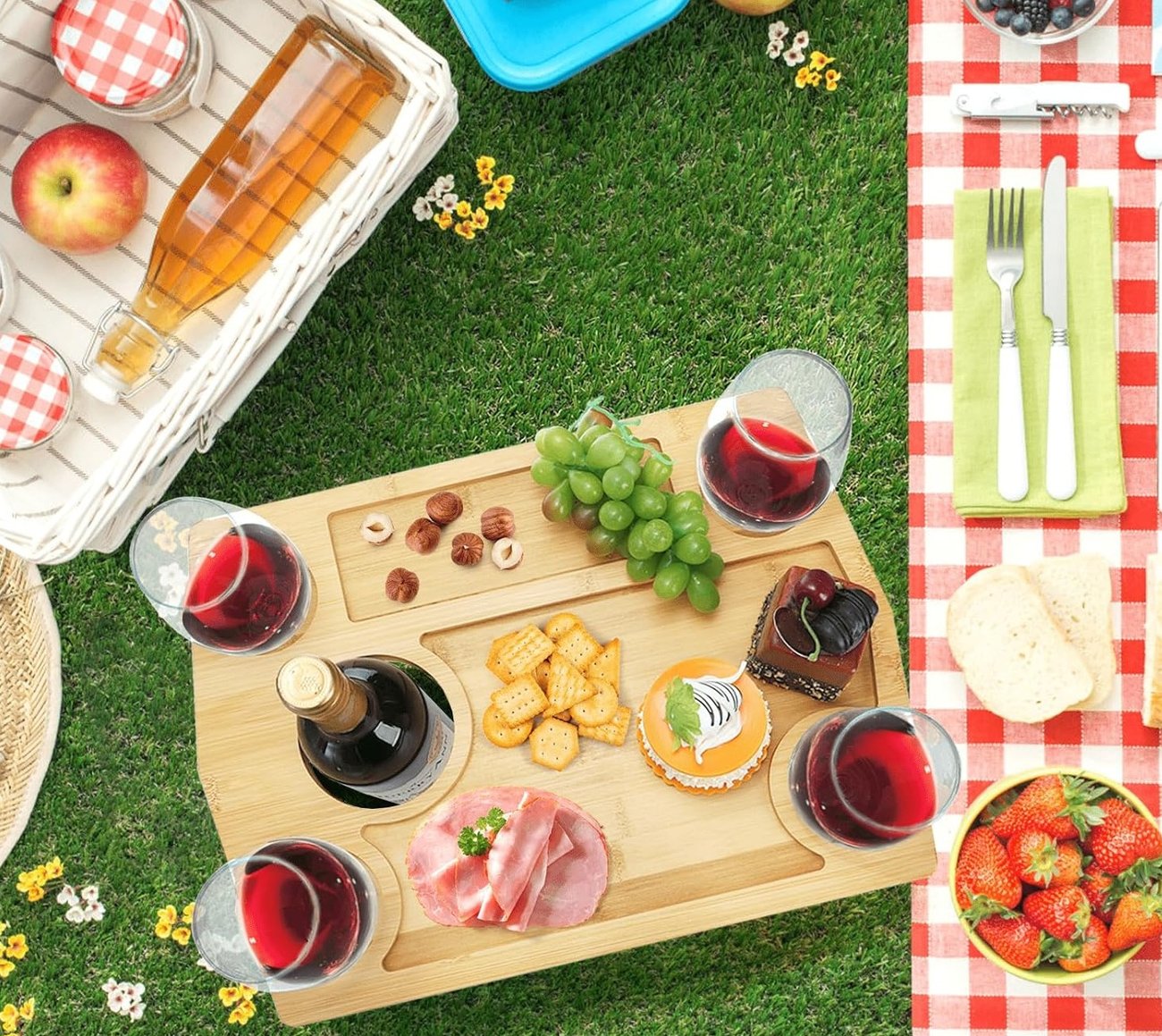 Tragbarer Wein-Picknicktisch