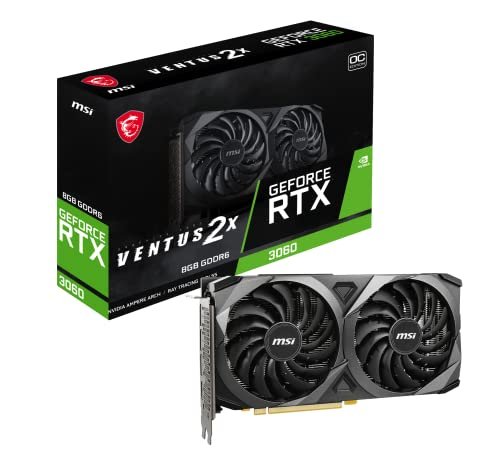 Karta graficzna do gier MSI GeForce RTX 3060 Ventus 2X 8G OC - NVIDIA Geforce RTX 3060, 8 GB pamięci GDDR6