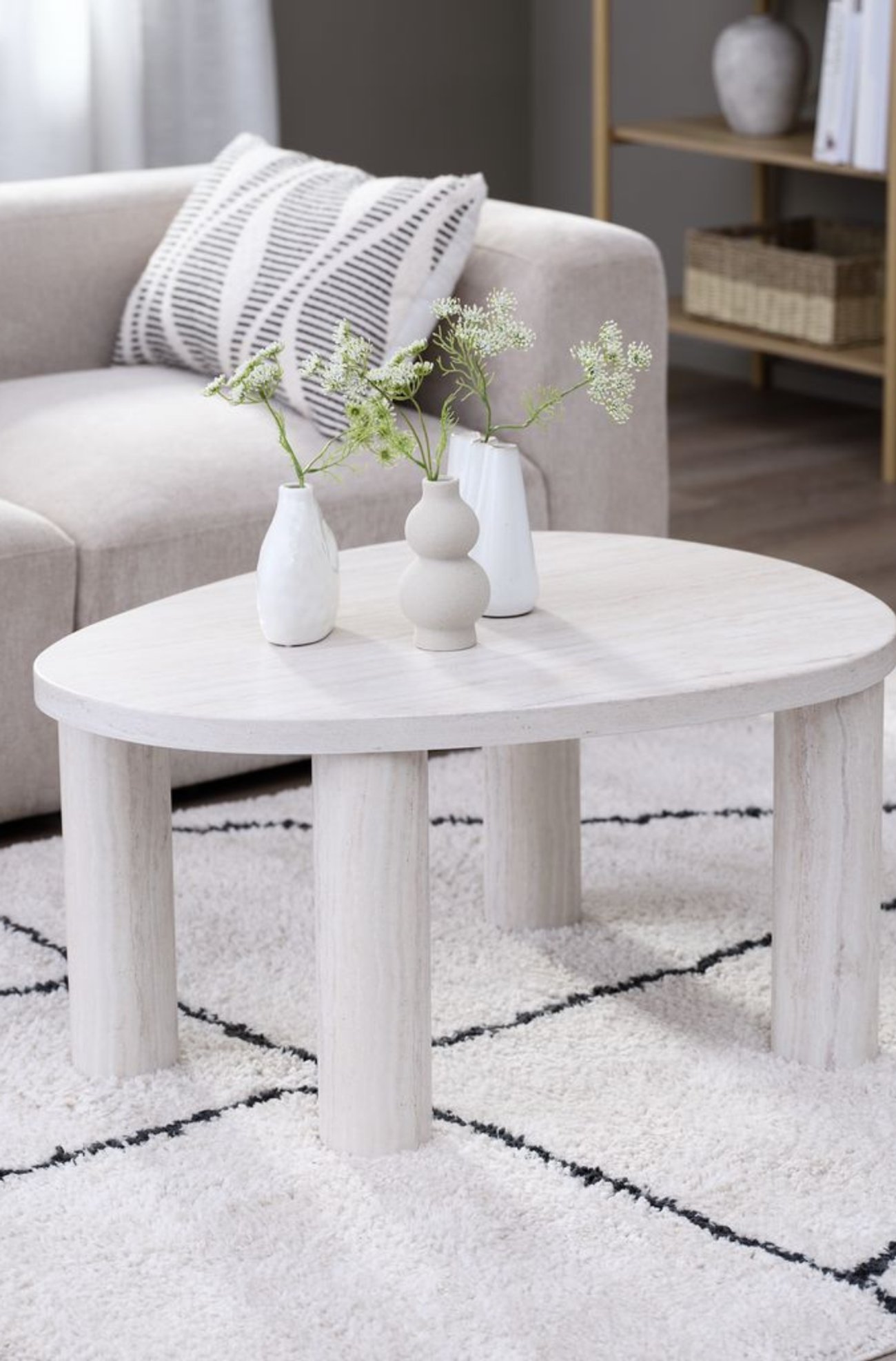 Couchtisch LUNDEBORG 68x85 Marmoroptik