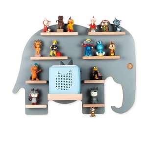 Boarti Kinder Regal Elefant in Grau - geeignet für die Toniebox und ca. 38 Tonies